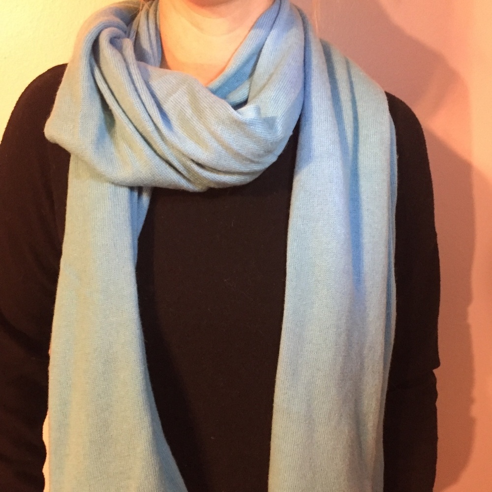 Blue Cashmere Scarf